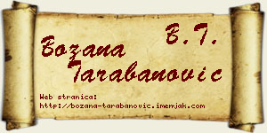 Božana Tarabanović vizit kartica